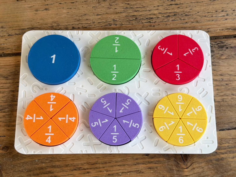 Montessori Matematik Kesir Öğrenme Oyunu - Görsel 2