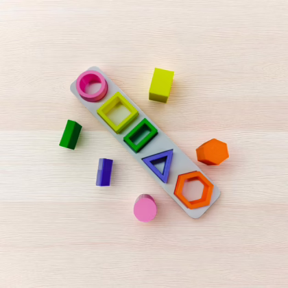 Montessori Geometrik Şekil Eşleştirme Oyunu