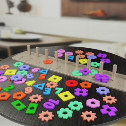 Montessori Sayı Sayma ve Renk Eşleştirme Oyuncağı