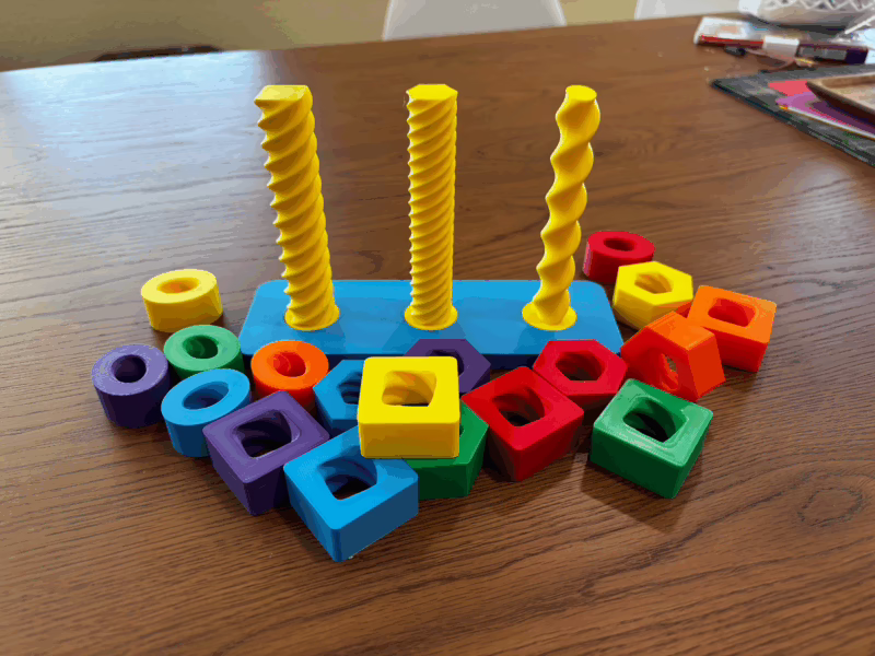 Sayı Sayma & Renk Eşleştirme Montessori Oyuncak - Görsel 2