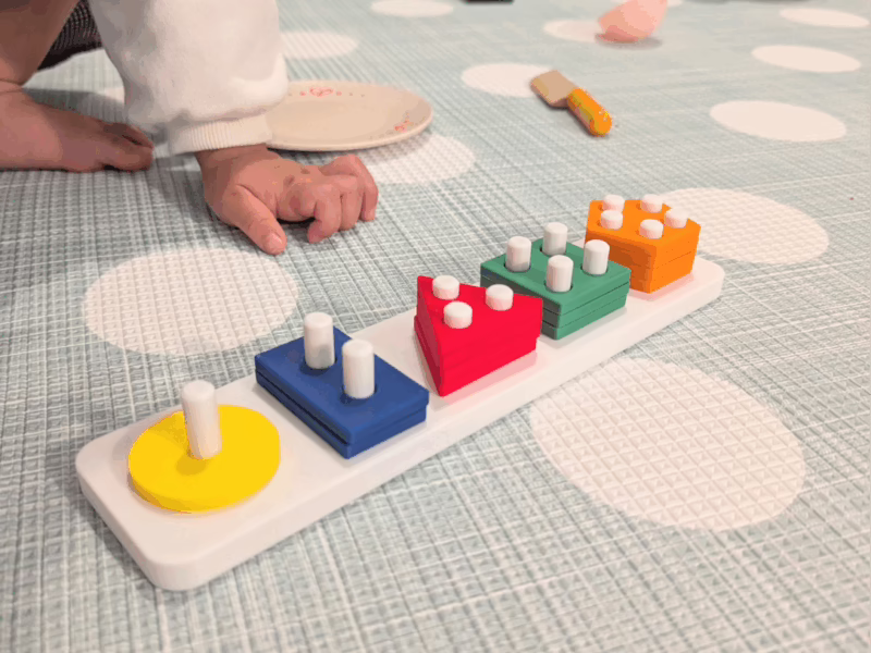 Montessori Geometrik Şekiller Sıralama Oyunu