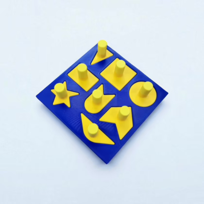 Montessori Pimli Geometrik Şekiller Yapbozu