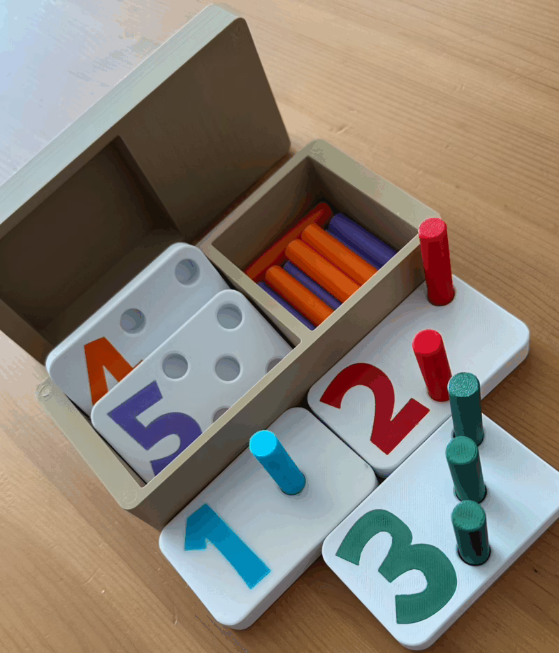 Montessori Sayı ve Çubuk Eşleştirme Oyunu