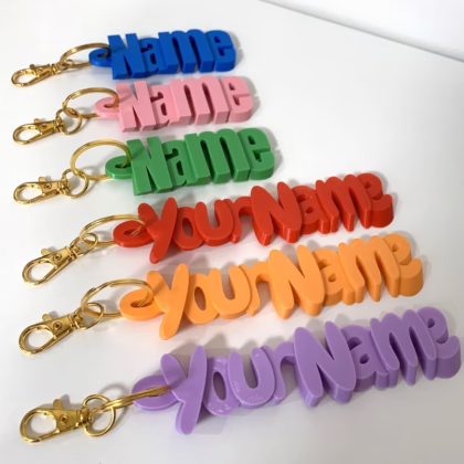 Kişiye Özel Tasarım İsimli Anahtarlık